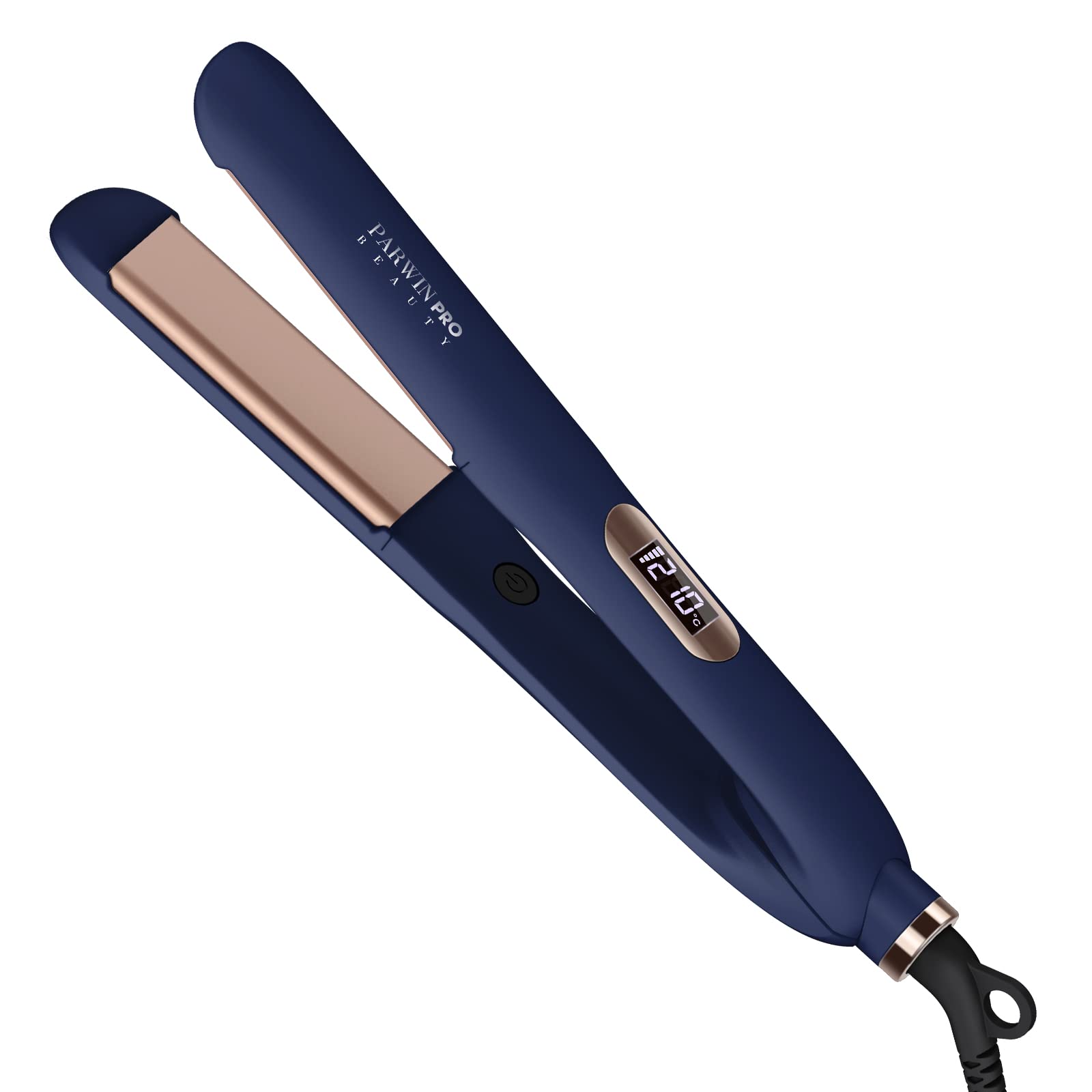 2 in 1 Glätteisen Locken und Ionen Glätten PARWIN PRO BEAUTY Haarglätter | Nano-Titan-Beschichtung Glätteisen Breit Seidige Heizplatte, mit LCD Display, 130℃-230℃, Blau