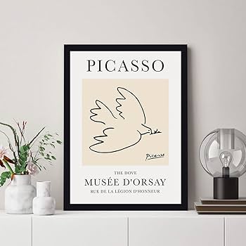 パブロ　ピカソ　アート　ヴィンテージ Amazon.co.jp: ヴィンテージ ピカソ 犬 猫 鳥 馬 キャンバス