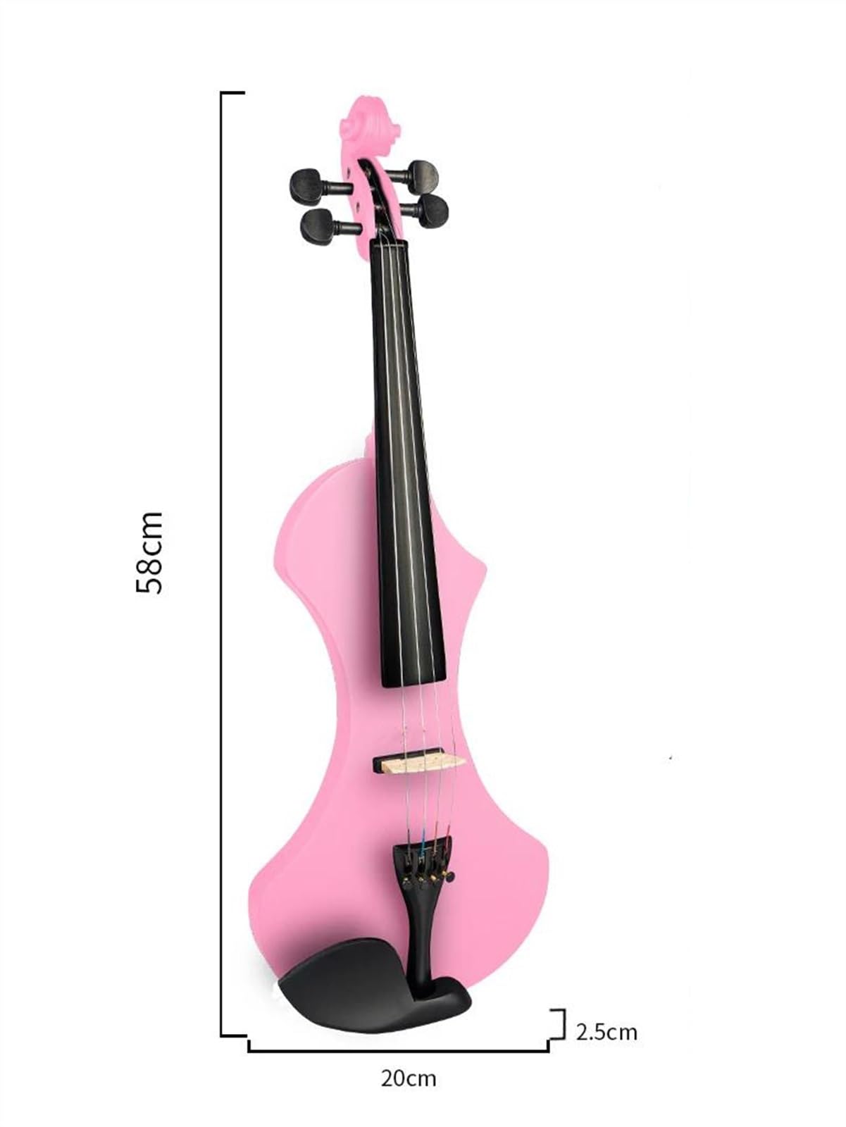 Violine Exquisite Rosa Elektrische Violine 4/4 Set Brasilholz Bogen Fall Tasche Brücke Tuner Saiten