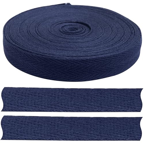 AERZETIX - C77590 - Cinta galón sarga de espiga 9 metros x 15mm - en algodón - color azul oscuro