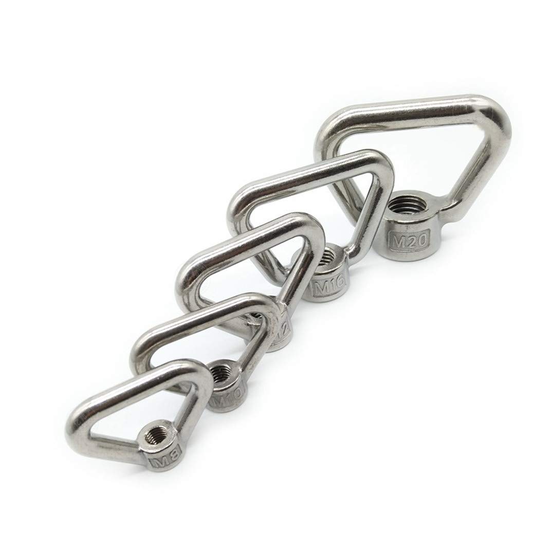 4Pack M8 Ringmuttern, 304 Edelstahl Dreieck Ösenmuttern, Hubring  