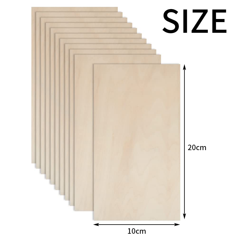 Plaques De Bois De Balsa - Lot De 12 - 100x200x1.5 Mm - Contreplaqué Brut Pour Modélisme Et Bricolage - 13