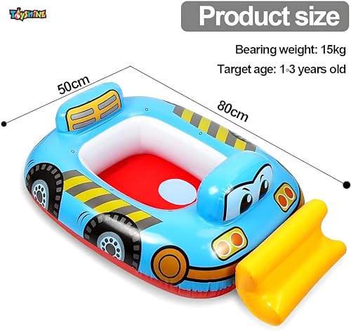 Image of Toyshine Inflatable Construction Theme Swimming Pool Tub Tube Water Play Centre Toy for Kids - 78 x 58 Cms