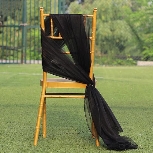 Tissu en tulle doux, 3 m x 160 cm, à coudre, pour décoration d'arche de mariage, cérémonie, fête, décoration, robe, voile, noir