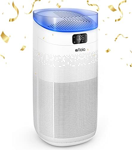 Afloia Sensible Air Air purifier for Dwelling giant room about 1000ft², 3-Stage Filtration take away Odor/Smoke, 25dB Air Cleaner with H13 True HEPA Filter Auto Mode /Night time Gentle/Sleep Mode -white