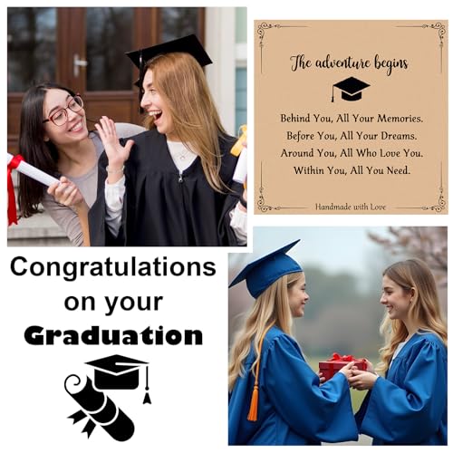 Image of 2025 Graduation Gifts for Her，Graduation Bracelet with Unique Cap Gift Box for Friend Daughter Sister Granddaughter