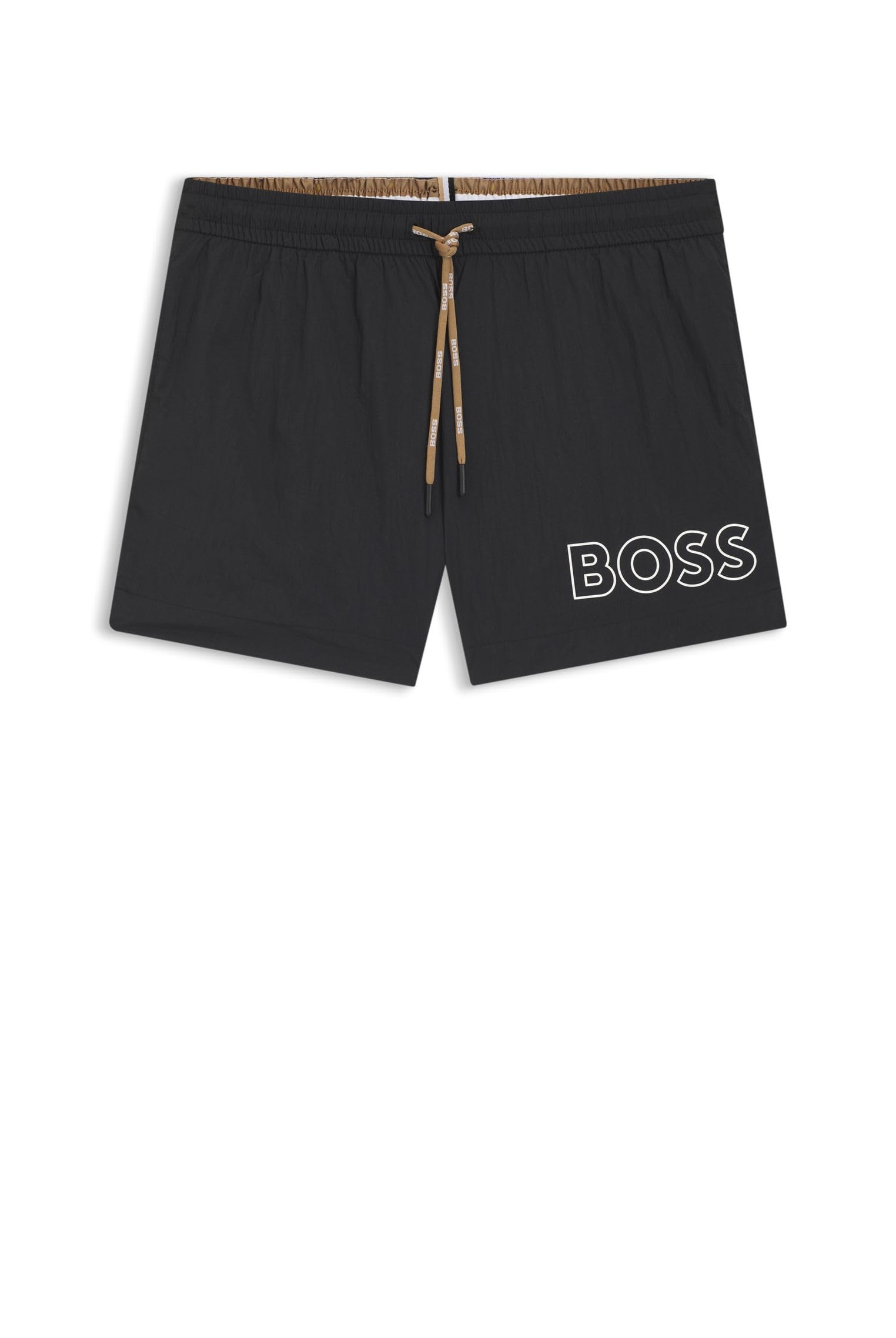 BOSS Herren Mooneye Badeshorts mit Umriss-Logo-Print