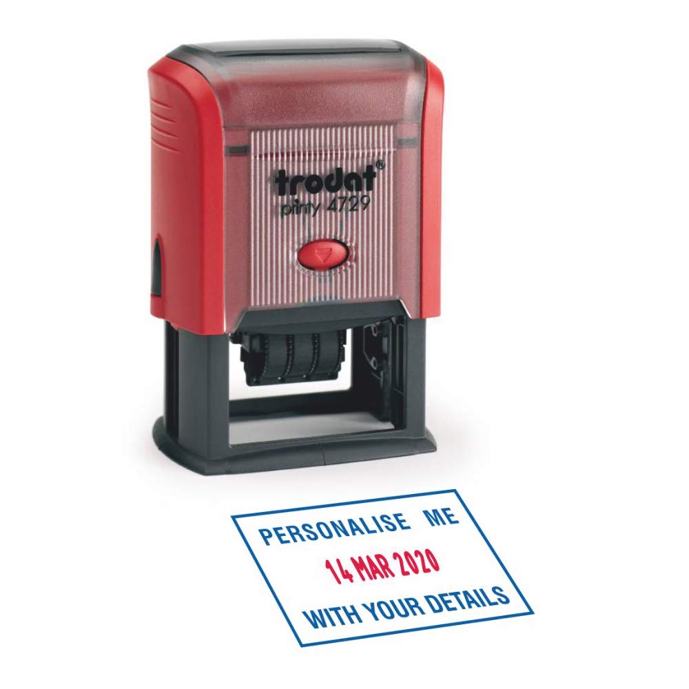 Trodat Printy Dater 4729 Personalised Custom Office and Business Stamp - 3+3 Lines of Text