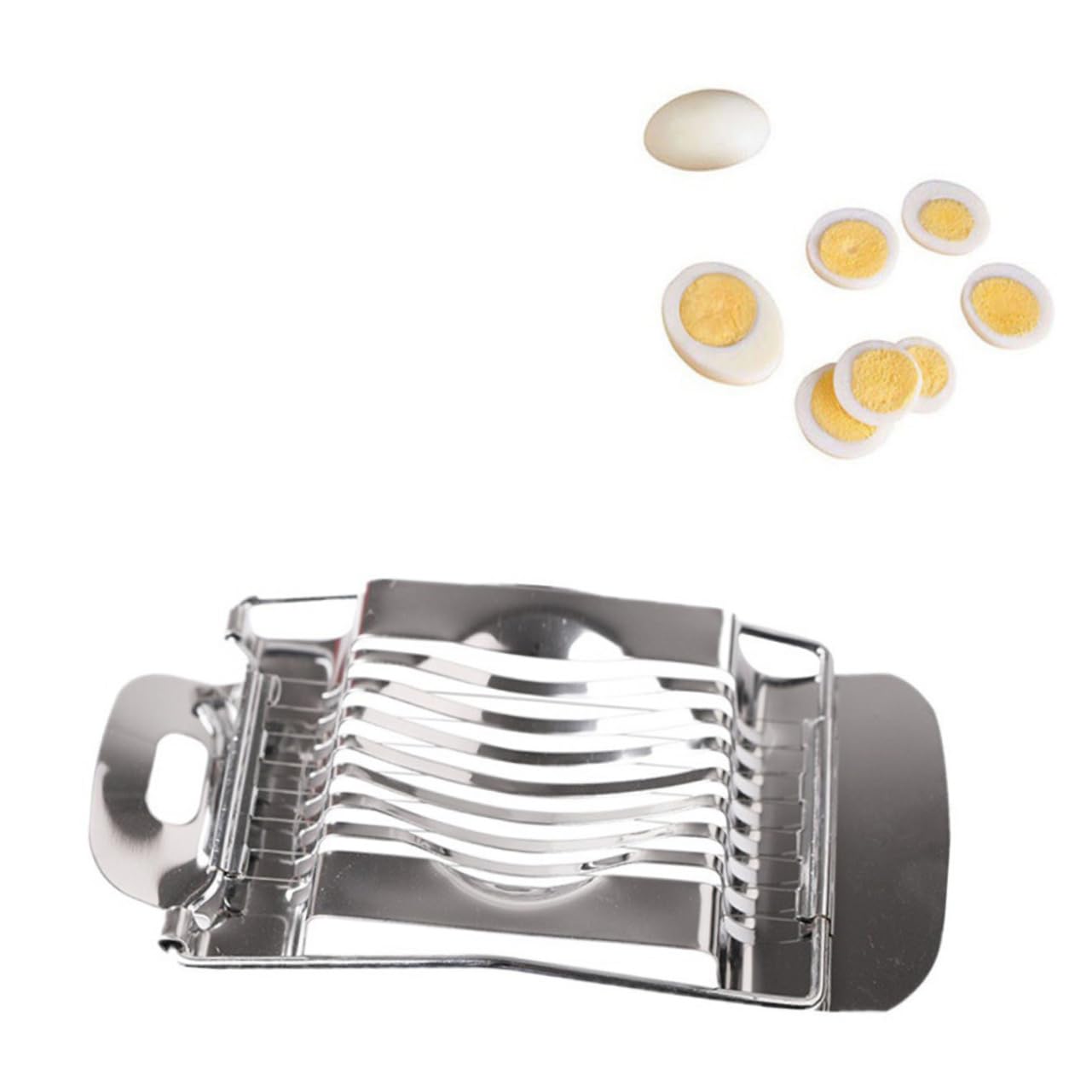 Ciieeo Stainless Steel Wire Egg Slicer Heavy Duty Cutter for Boiled Eggs Easy to Use Kitchen Gadget for Neat Slices for Breakfast and Meal Prep Multi Functional