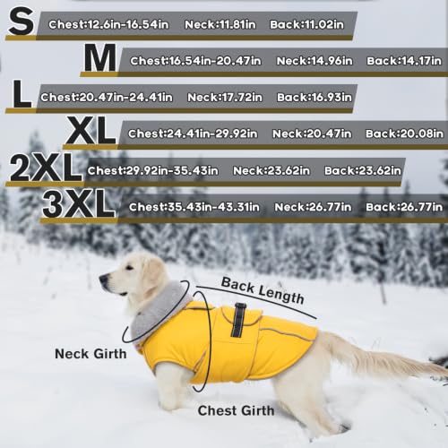 Image of Lelepet Dog Coat Waterproof Dog Jacket Fleece Vest with Adjustable Buckle