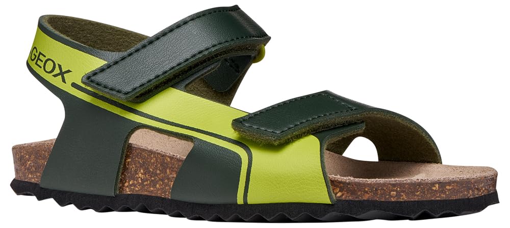 Geox J Ghita Boy D Sandal, DK Green/Fluo Green, 31 EU