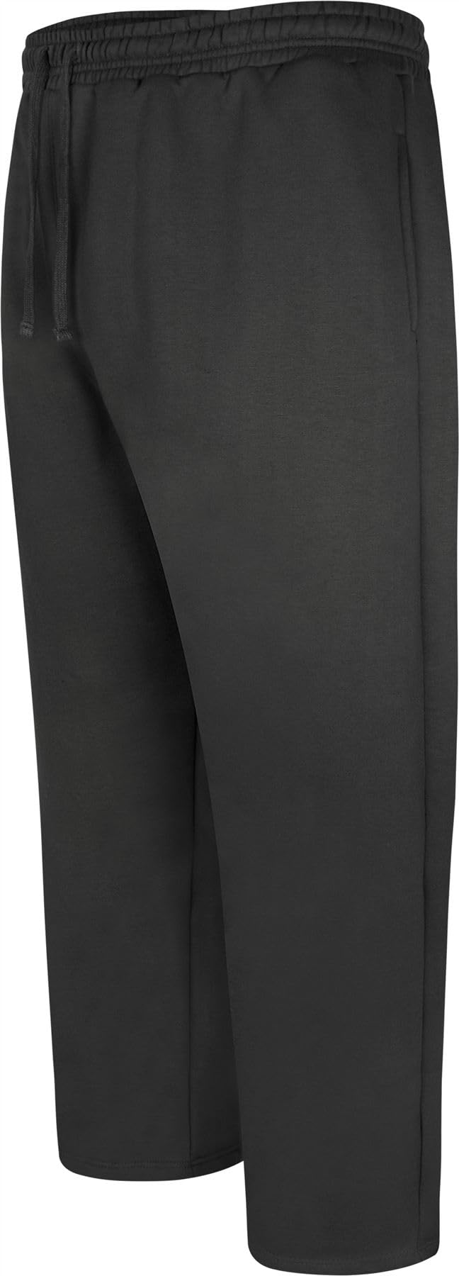Uptheir Mens Common Open Hem Fleece Backed Joggers - Grey - 4XL-XS