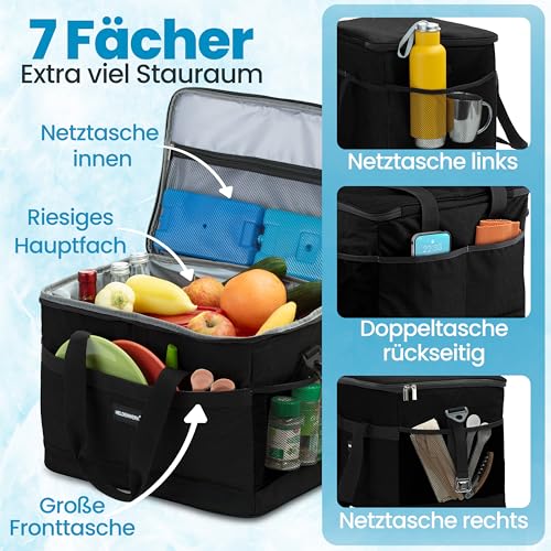 HELDENWERK® Kühltasche groß faltbar bis zu 12h Kühlleistung auslaufsicher – Ansicht 5