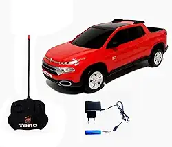Carro Carrinho de controle Remoto FIAT Toro 1/18 Original (Vermelho)