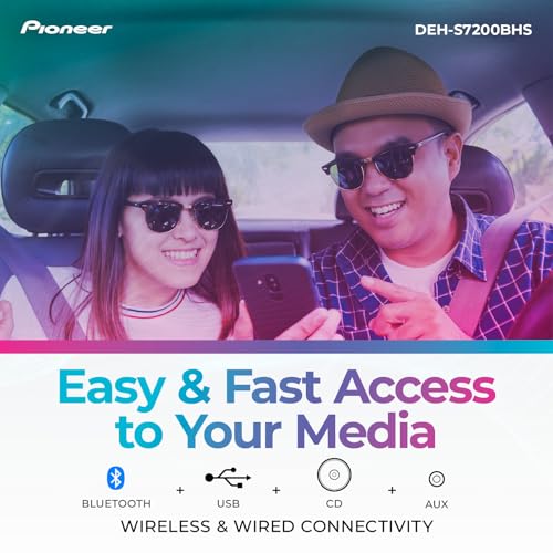 Image of Pioneer DEH-S7200BHS 1-Din CD Car Stereo with Bluetooth, USB /AUX. HD Radio