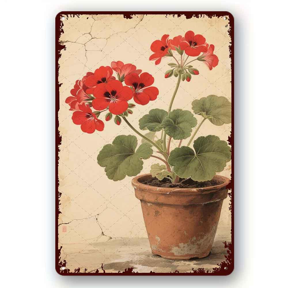 peiyeety Funny Metal Tin Sign Flower Vintage Metal Sign For Home Outdoor Indoor Office Bar Yard Decor 8x12 Inch