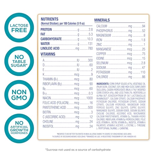 Enfamil Nutramigen Hypoallergenic Baby Formula with Iron, Lactose Free, Colic Relief from Cow's Milk Allergy Starts in 24 Hours, Brain Building DHA, Probiotic LGG for Immune Support, 12.6 Oz Can, Pack of 6 - image 2