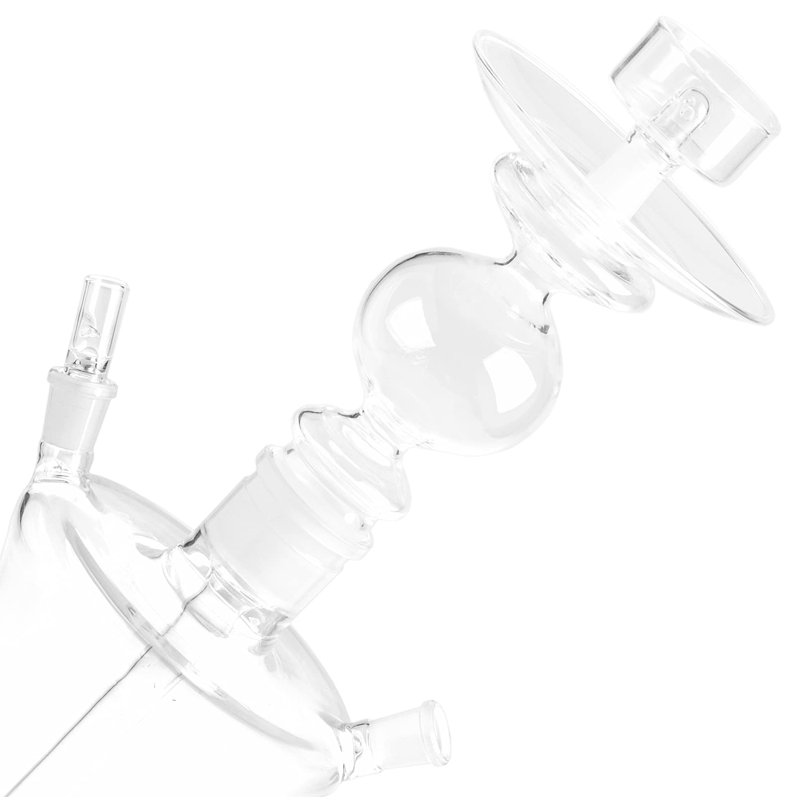 HIBRON Cachimba Buena Grande Profesional 52cm Premium Kit Completo de Cristal Transparente, con 1 Manguera de Silicona, Luz LED, Mando a distancia y Maletín.