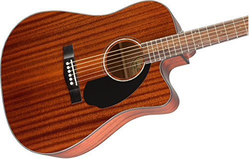 Fender 0961590221 FGPAC2 Cd-60Sce Solid Top Dreadnought Acoustic-Electric Guitar - All Mahogany Bundle thumb #2