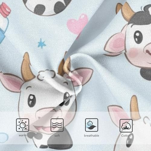 Wusikd Cute Cow Milk Girls' Underwear Cotton Cartoon Girls Briefs Soft Toddler Underwear 2T3