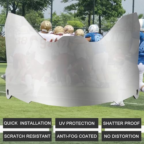 GYFV228A Football Visor - Tinted Football Visor for Youth and Adult Football Helmets (Silver) - Thumbnail 3