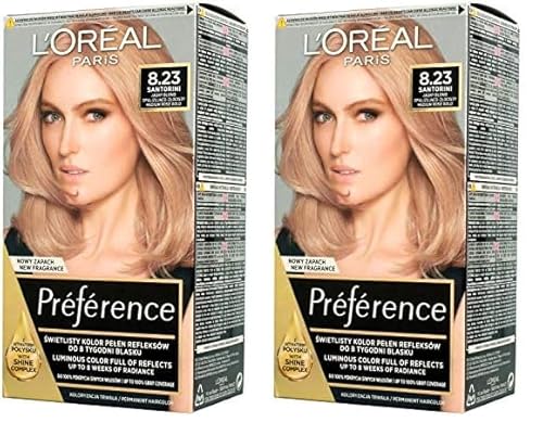 L'Oréal Paris Preference Haarfärbemittel 8.23 Medium Rose Gold (Packung mit 2)