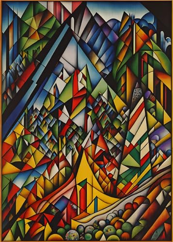 Affiches sur toile SERENDIPITP déco murale design Conquest of the Mountain Patchwork 58 x 90 cm