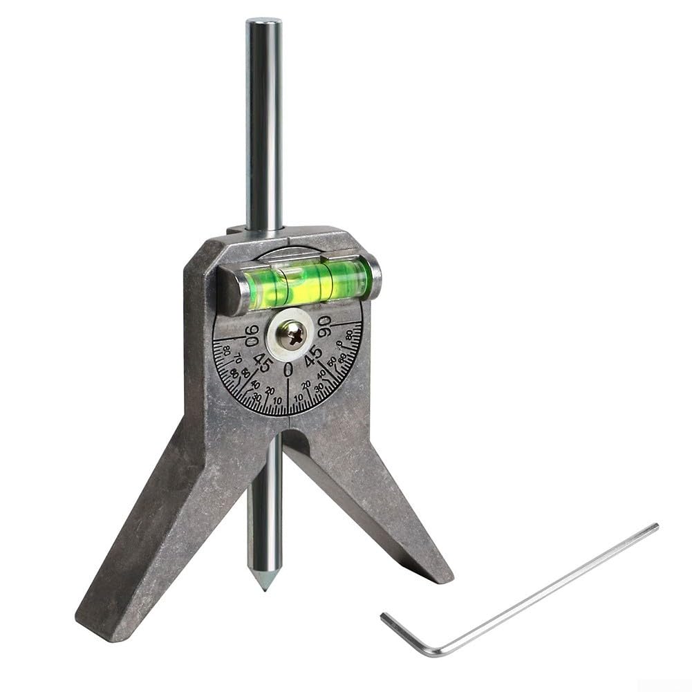 Professionelles Rohrform-Layout-Werkzeug mit verstellbarem Winkelmesser und gehärtetem Zentrierstift für präzise Markierung auf Stahlrohren mit minimalem Durchmesser von 1,2 cm in Silberton