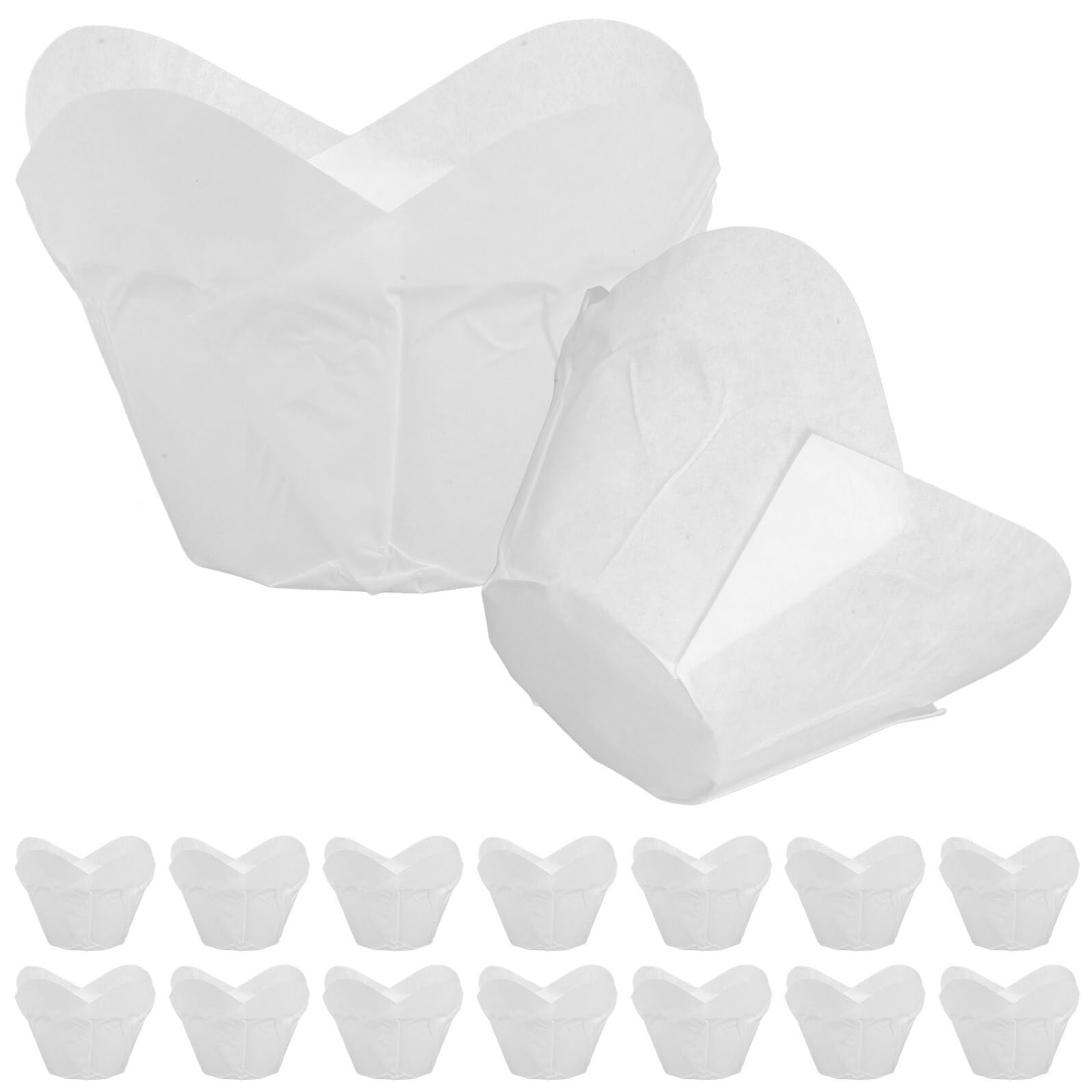 200 Piezas Lotus Style Paper Cupcake Cases Greaseproof Muffin Liners For Baking Standard Elegant Cake Paper Cup Liners For Weddings Parties