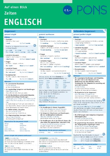 PONS Zeiten auf einen Blick Englisch (PONS Auf einen Blick)
