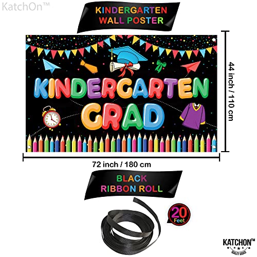 Image of KatchOn, Kindergarten Graduation Backdrop - Large 72x44 Inch | Kindergarten Grad Banner | Kinder Grad Backdrop | Graduation decorations 2026