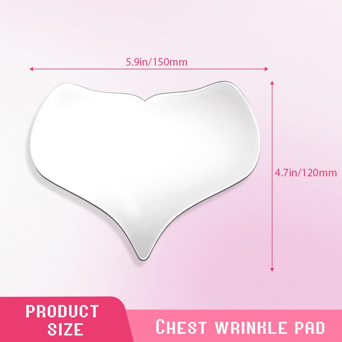 2 Pezzi Cuscinetti per Petto in Silicone, Tamponi Antirughe del Torace, Cerotto Silicone, Copricapezzoli Silicone, Cerotti Antirughe in Silicone Riutilizzabili, per Donne Ragazze