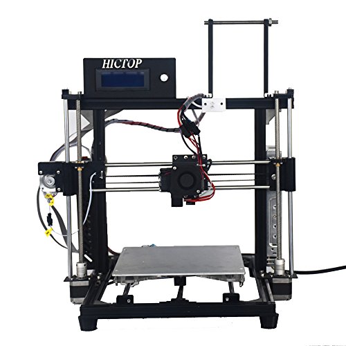 24V Impresora 3D Prusa I3 HICTOP porciones de DIY Kits 3DP-11 Máquina de aluminio del capítulo (Negro)