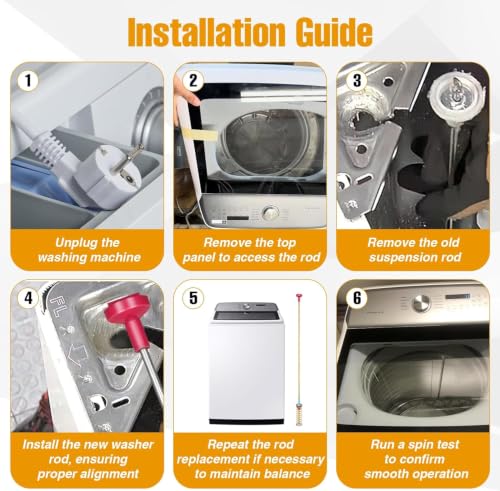 Image of Compatible with 6kg,6.5 kg Top Load I...F...B.. Washing Machine Suspension Rods (23.2 Inch) Set of 4