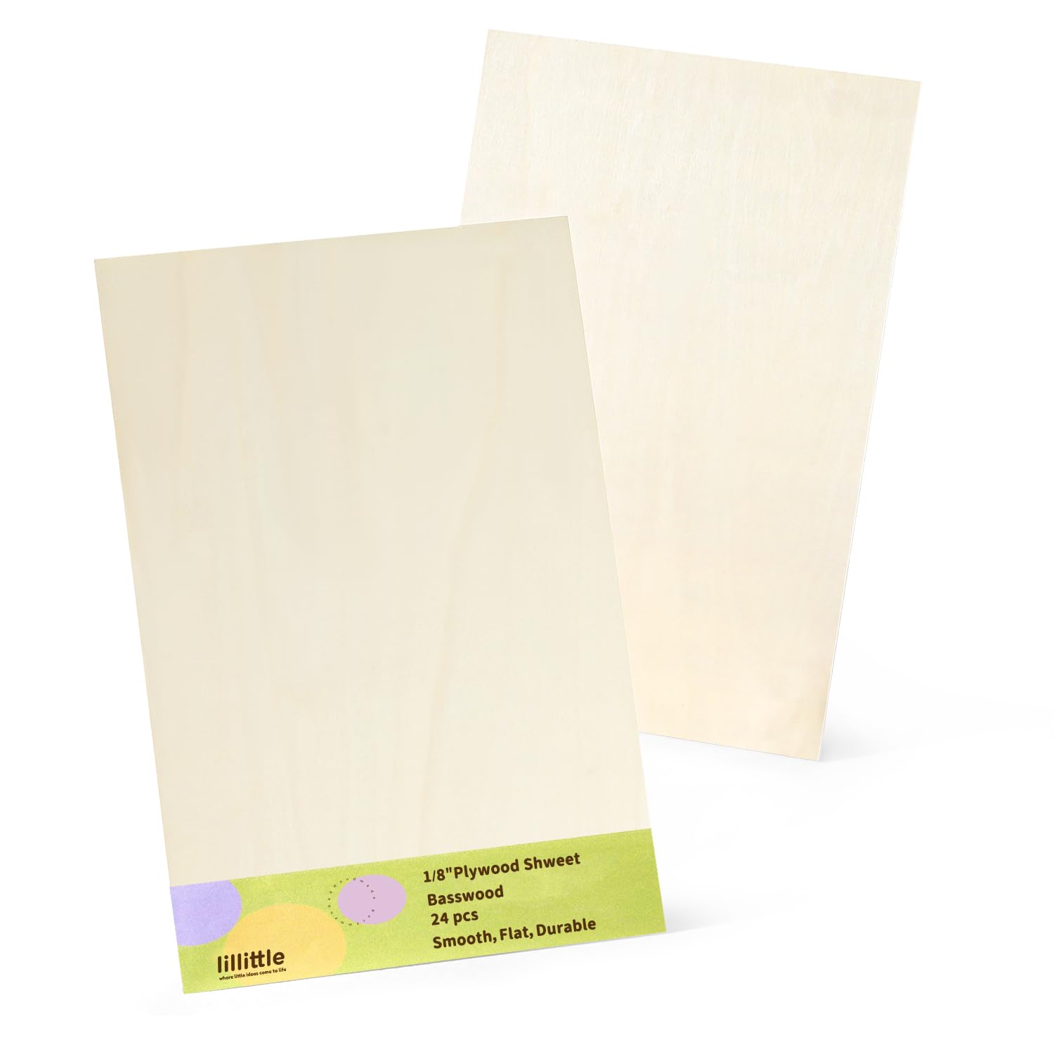 24 Pack Basswood Sheets 12"x20"x1/8", 3mm Basswood for Laser Cutting, Wood for Laser Cutting and Engraving, Laser Engraver Blanks, DIY Architectural Models Making, Wood Engraving