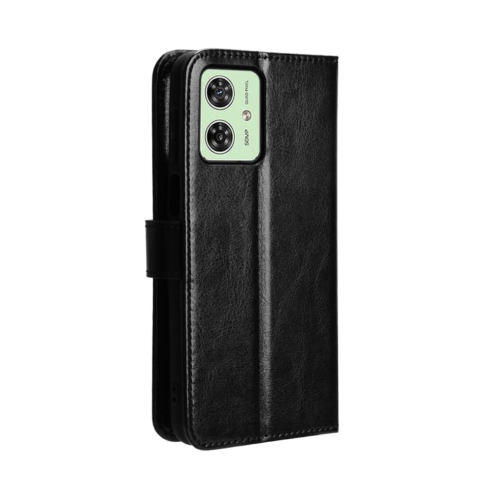 HAOYE Cover per Motorola Moto G54 5G Cover, Flip Caso in PU Pelle