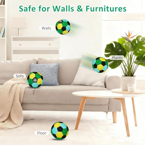 Image of Indoor Soccer Ball Size 3 Silent Soccer Balls Gifts for Beginners, Soft Foam House Training Balls, Lightweight Soccerball with Pump for Home Practice