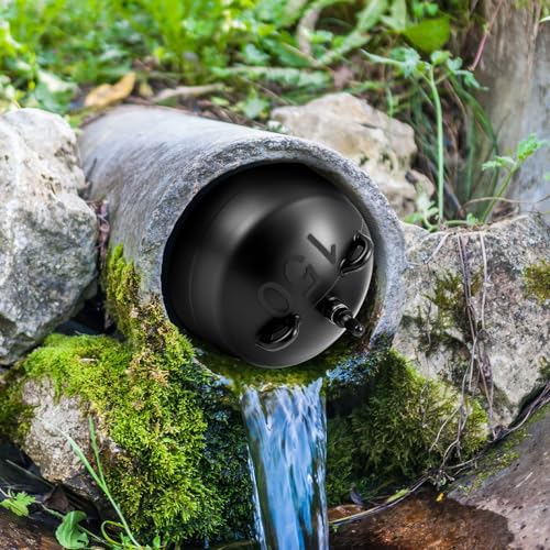 Image of Glooglitter 6 Inch Inflatable Pipe Plug Sewer Test Plug Rubber Plumbing Test Balloon Ball for Sewage Pipeline Inspection (with 39.37 Rubber Extension Hose)