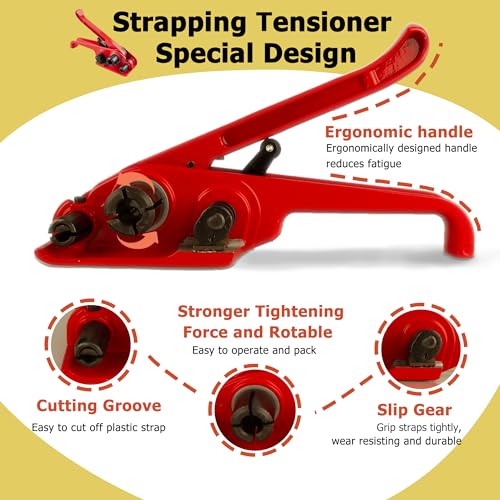 Auxdee 2002 Heavy Duty Packaging Banding Strapping Kit, 4 In 1 Pallet Strapping Kit thumb #5