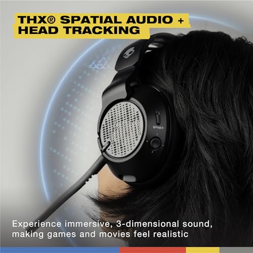 undefined Skullcandy Crusher PLYR 720 Wireless Gaming Headset, Ultimate Immersion and Comfort, THX Spatial Audio and Multi-Sensory Bass, Removable Mic, PC, PlayStation, Nintendo, Multi-Platform - Digi-Black の商品画像 2