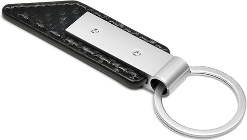 Miniatura 4 de Compatible con Ford F-150 2015 en fibra de carbono textura negro PU correa de cuero llavero