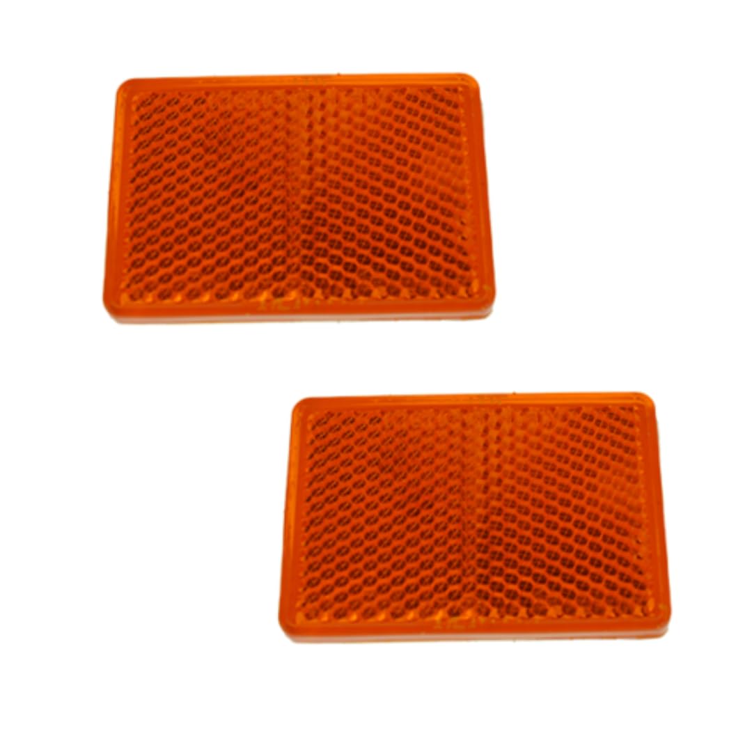 Amber side reflector for Erde 102, 122, 143 trailer - set of 2 rectangular - MP69025 - Lichfield Trailer Centre