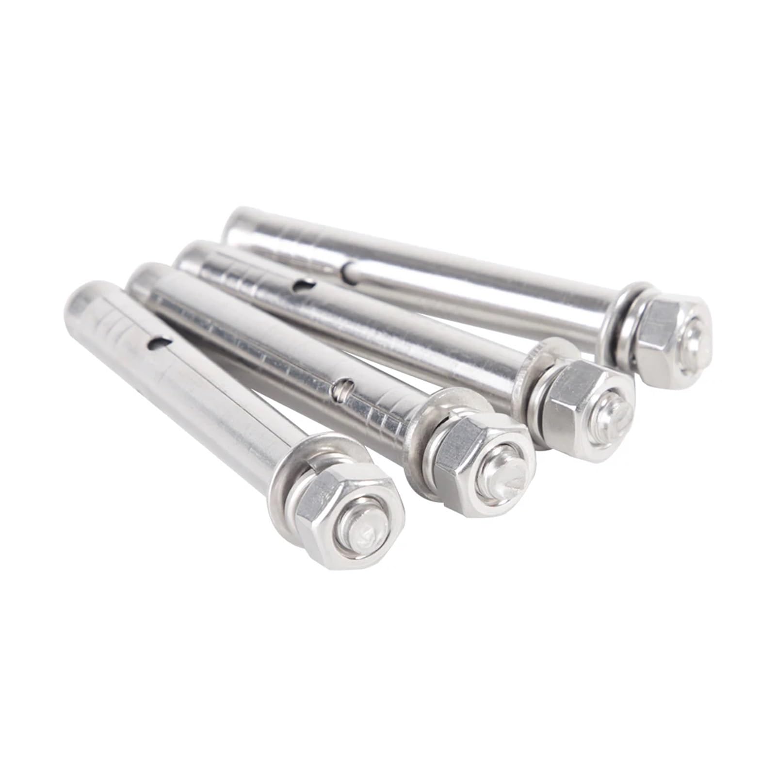 Tornillos de expansión de acero inoxidable 304, medio diente, M6, M8, M10, M12, M14, M16, anclajes de hormigón, pernos de gancho(100MM_5PCS M12)