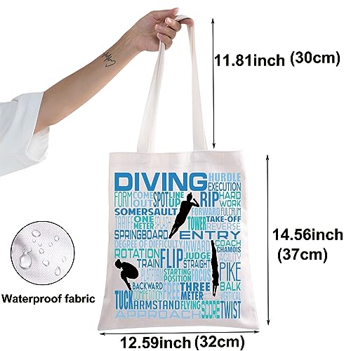 BWWKTOP Springboard Diving Tote Bag Springboard Diving Gifts Platform Diving Shoulder Bag Springboard Diver Gifts2