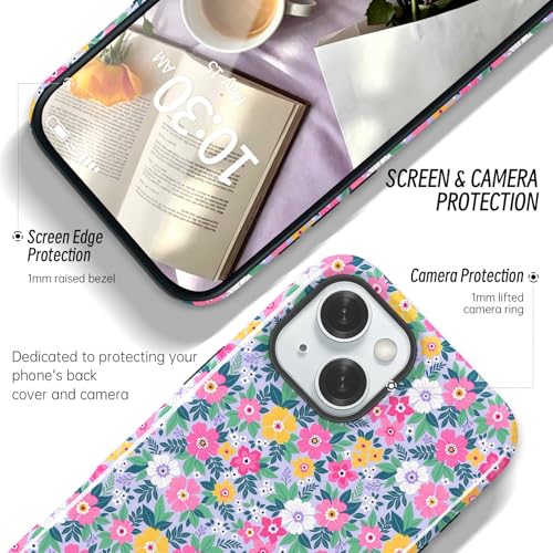 Turenature Compatible with iPhone 15 Case Cute Floral Print-Style-10 - image 3