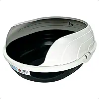 Caixa de Areia Alta Furba Prime para Gatos Bandeja Higiênica com Borda Alta 47x38x19cm Preta