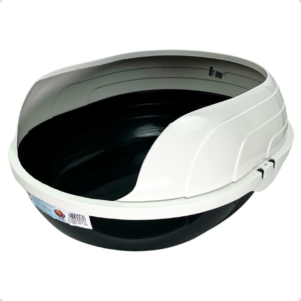 Caixa de Areia Alta Furba Prime para Gatos Bandeja Higiênica com Borda Alta 47x38x19cm Preta