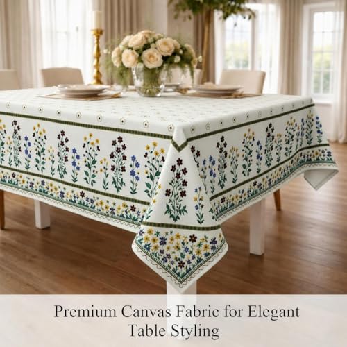 Image of STITCHNEST 'Tavola Luxe Series' Dining Table Cover 60x90 Inches | 6 Seater - 8 Seater Rectangular Dining Table Cover | Premium Fabric, Washable & Colour Fast