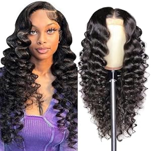 Deep Wave Lace Front Wigs Human Hair 13×4, Raw Human Hair, All-Day Comfort Glueless Pre-Plucked Hairline with Baby Hair, for Women, 200 Density, Natural Color 26 Inch