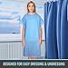 DMI Convalescent Hospital Gown with Back Tape Ties, Machine Washable, Adult, Blue